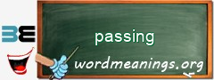 WordMeaning blackboard for passing